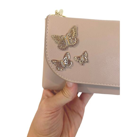 Small Aldo Pink Purse with Gold Butterflies - Picture 2 of 7